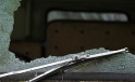 Geborstene Windschutzscheibe an Saurer Lastwagen / Broken Window of a Saurer Truck Geborstene Windschutzscheibe an Saurer Lastwagen / Broken Window of a Saurer Truck